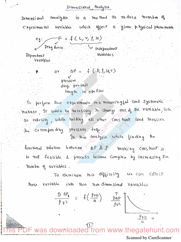 Dimensional Analysis PDF