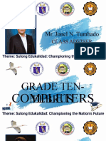 Mr. Jonel N. Tumbado: Class Adviser