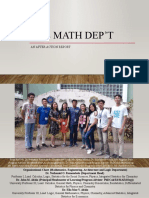 The Math Dep'T: An After Action Report