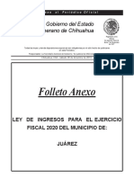 Ley de Ingresos Juárez Chihuahua 2020
