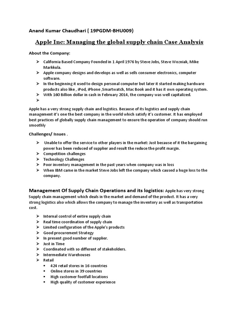 Supply Chain Management Assignment PDF