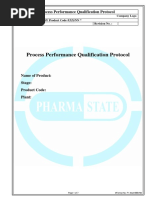 Process Performance Qualification Protocol