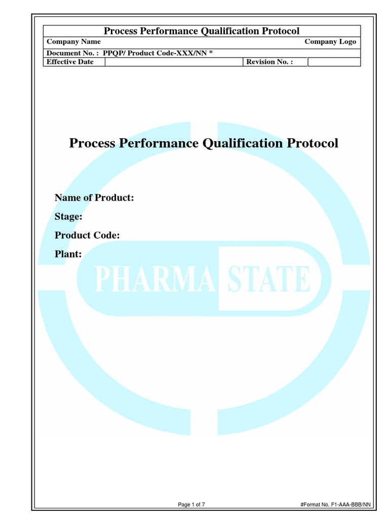 Process Performance Qualification Protocol PDF Verification And