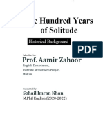 Historical Background of One Hundred Years of Solitude