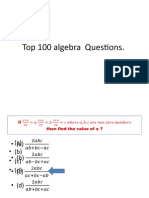Top 100 Algebra Qns 1