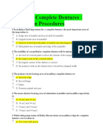 MCQs on Complete Dentures Impression Procedures and Border Moulding