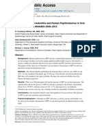 HHS Public Access: Association of Periodontitis and Human Papillomavirus in Oral Rinse Specimens NHANES 2009-2012