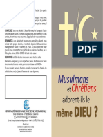 Musulmans Et Chrétiens Meme Dieu Cahier PDF