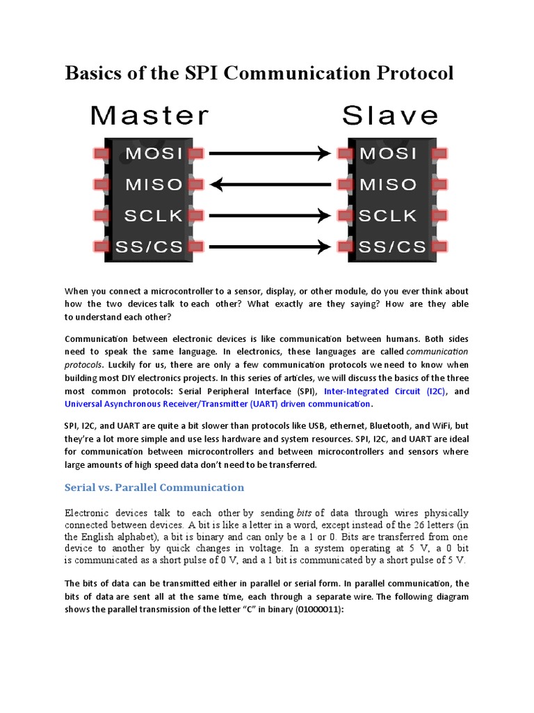 Understanding SPI Communication Basics | PDF | Physical Layer Protocols ...