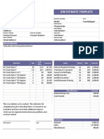 Job Estimate Template -TemplateLab.com