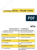 Giving Advice - Modal Verbs