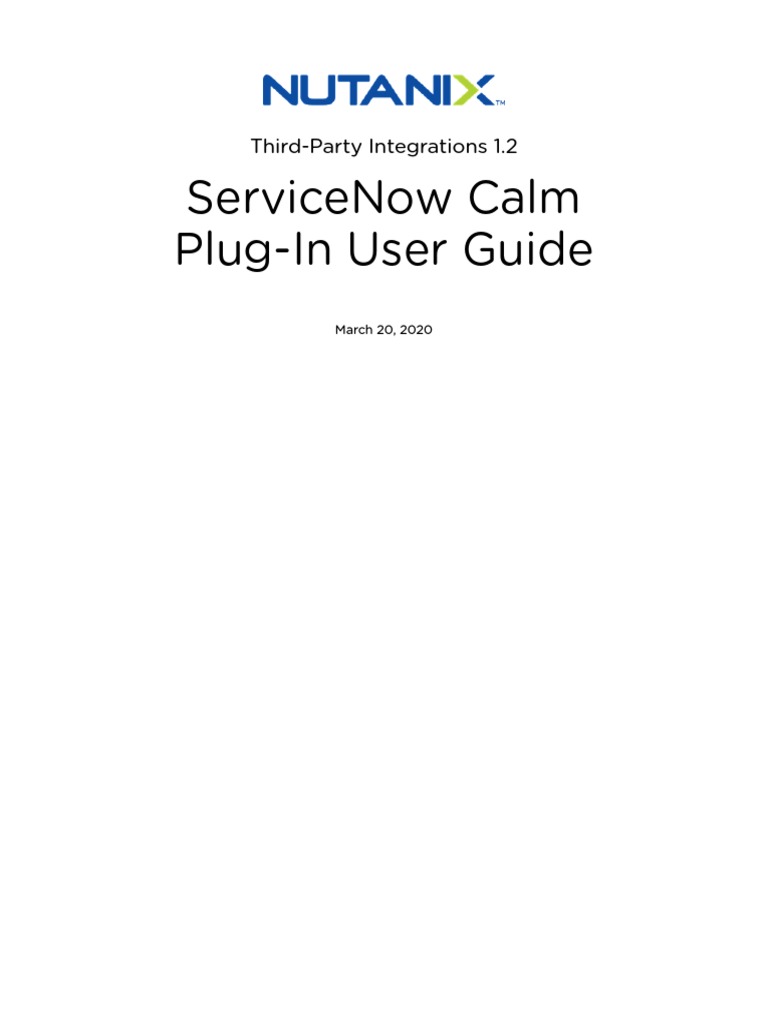 Calm ServiceNow Plug in User Guide v1 - 2 | PDF | Scope (Computer ...