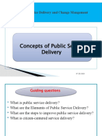 Concepts of Public Service Delivery Concepts of Public Service Delivery