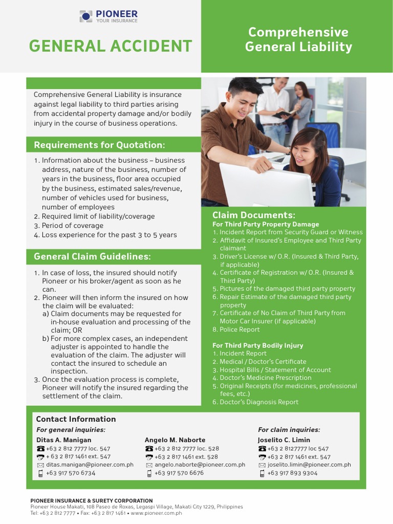 InfoSheet CGL PDF | PDF | Insurance | Service Industries