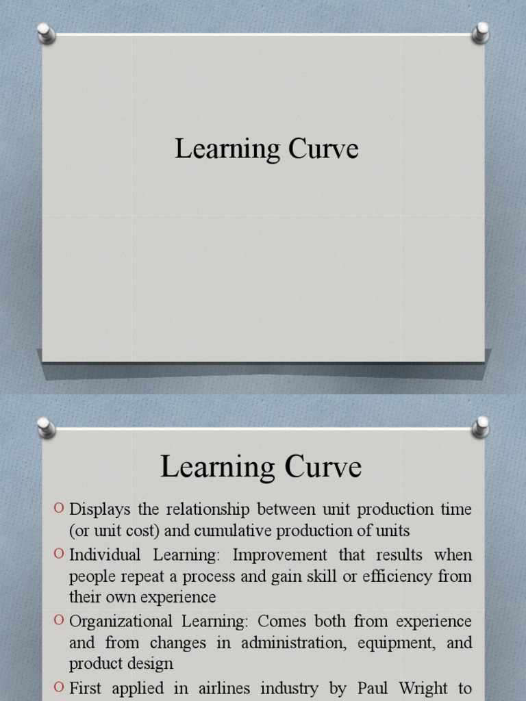 Learning Curve | PDF | Labour Economics | Cost