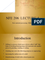 Nfe 206: Lecture 4: Raw Material Processing: Milling