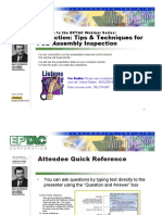 Inspection: Tips & Techniques For PCB Assembly Inspection: Welcome To The EPTAC Webinar Series