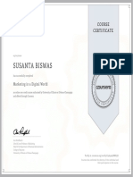 Course certificate_ Marketing in a Digital World, On behalf of University of Illinois at Urbana-Champaign and Coursera