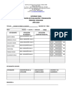 Formato Informe A Comisión de Evaluación para Docentes 2020