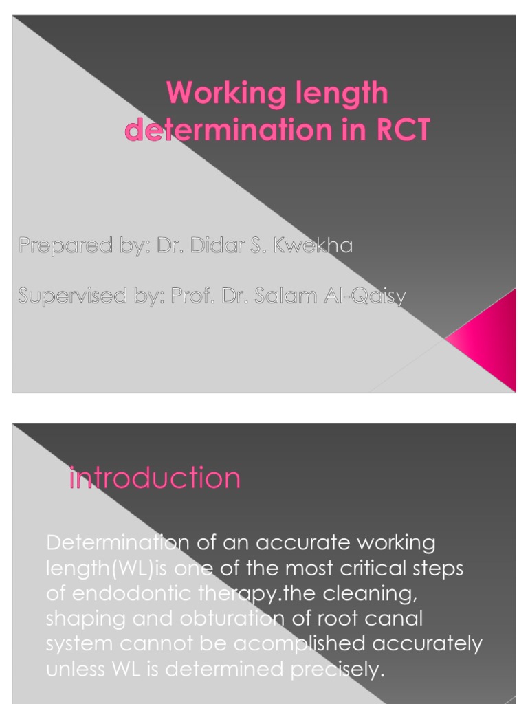 Working Length in Endodontics RCT | PDF | Electrical Impedance | Mouth