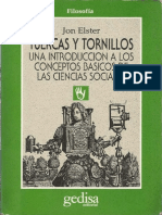 Elster, Jon - 1996 - Tuercas y Tornillos. Una Introducción A Los Conceptos Básicos de Las Ciencias Sociales. Capd. 1