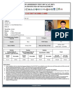 Cat 2017 Score Card: Common Admission Test 2017 (Cat 2017) Indian Institutes of Management