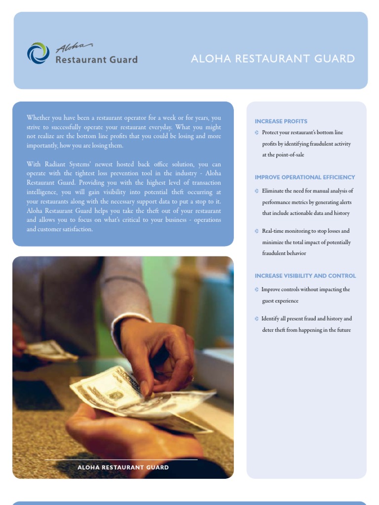 Hospitality Aloha Restaurant Guard | Fraud | Point Of Sale