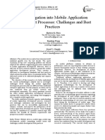 An Investiagtion Into Mobile Application Development Processes - Challenges and Best Practices PDF