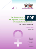The Response of International Aid Agencies To VAWG in Central America: The Case of Honduras