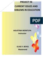 Project in Current Issues and Problems in Education