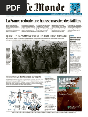 Journal Le Monde Du Mercredi 17 Juin 2020 Donald Trump Gouvernement Americain