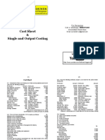 Cost Sheet and Single and Output Costing