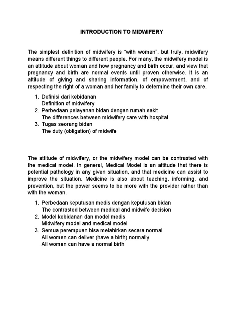 Introduction To Midwifery PDF Midwife Midwifery