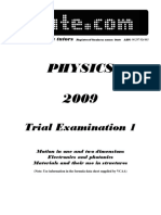2009 Physics Trial Exam 1v2 PDF