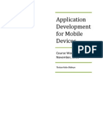 Application Development For Mobile Devices