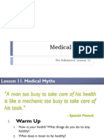 Lesson 11 - Medical Myths