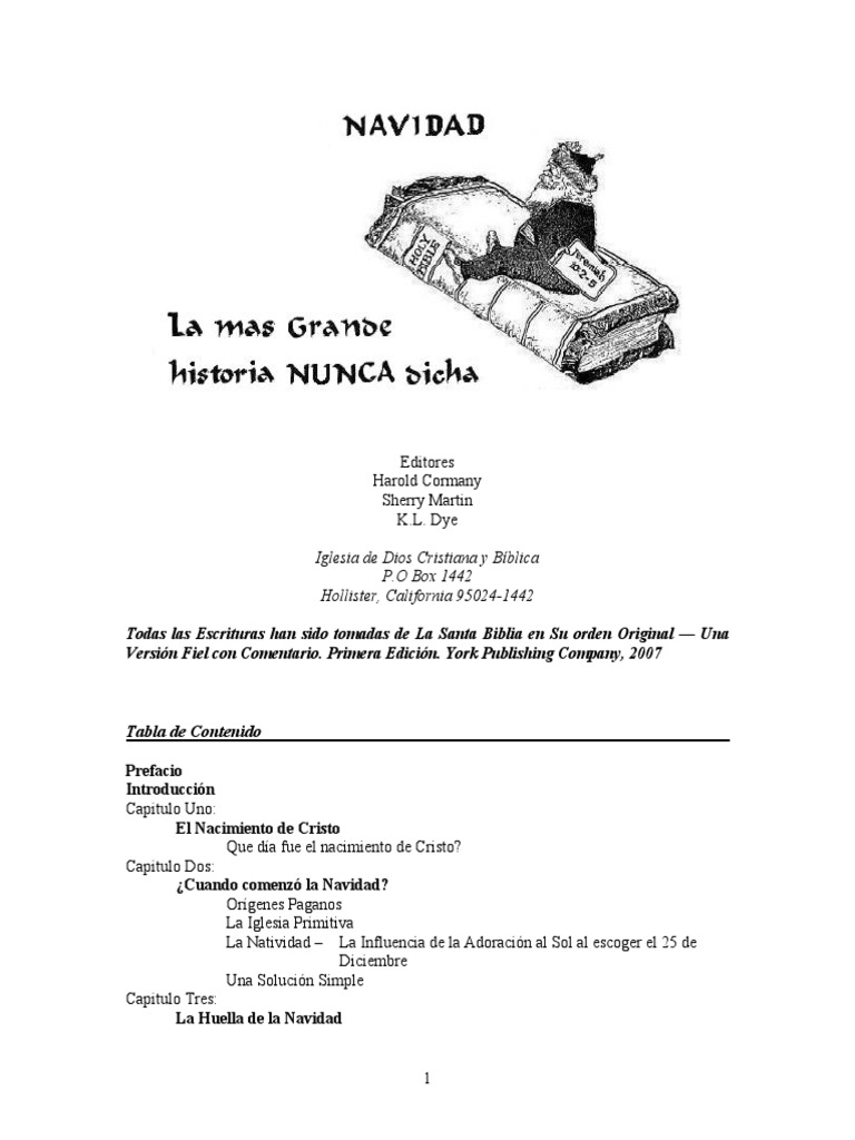 La Verdadera Historia de la Navidad | PDF | Navidad | Jesús