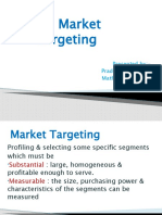 Market Targeting: Presented By:-Pradeep Kumar-86 Mathew Joseph-77