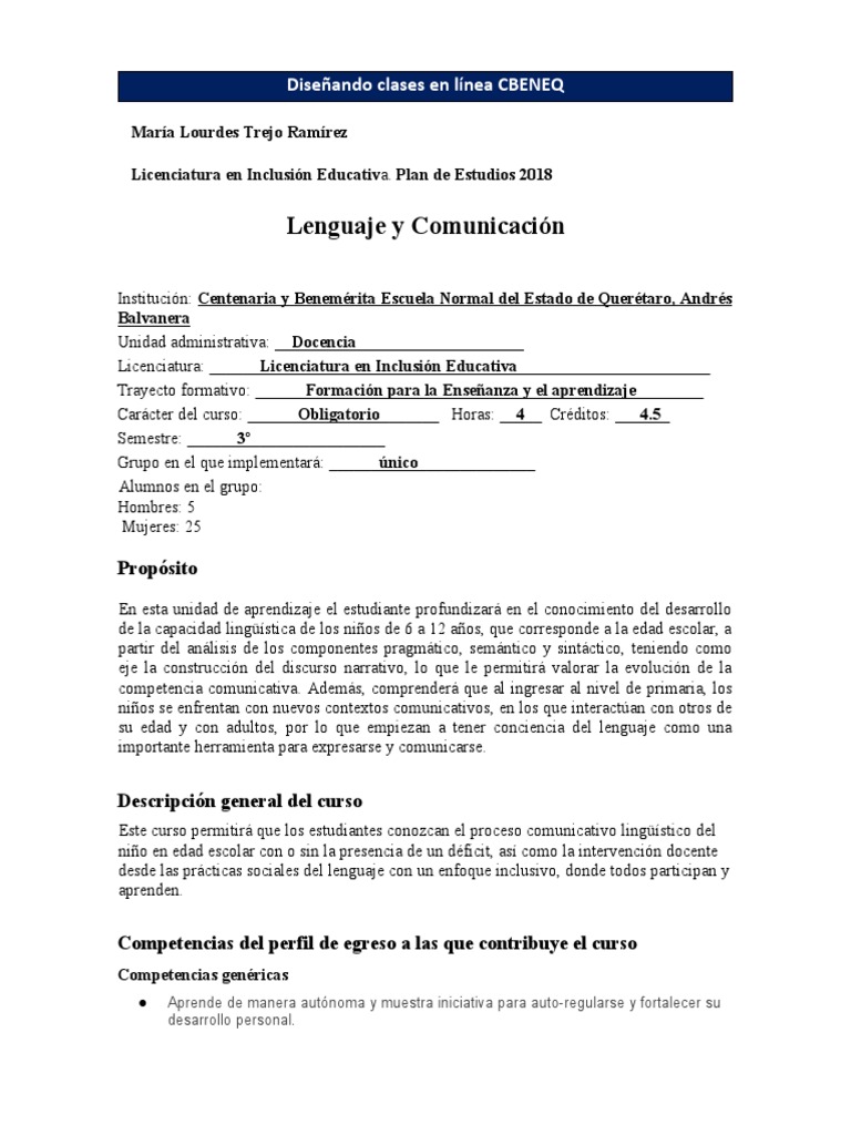Diseño de Clases Inclusivas Online | PDF | Aprendizaje | Plan de estudios