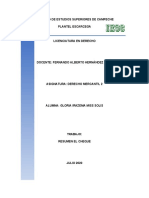 Resumen CONFORMACIÓN HISTÓRICA DEL CHEQUE