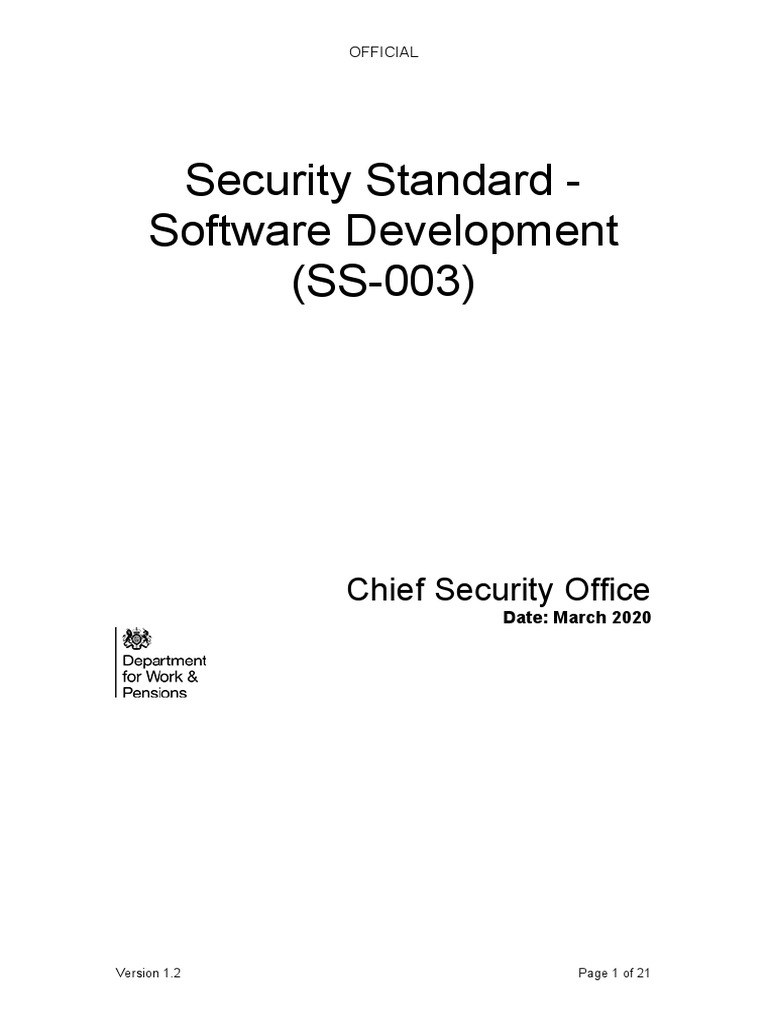 Security Standards for Software Development | PDF | Http Cookie ...