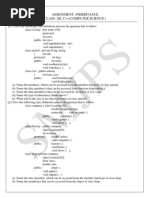 Assignment: Inheritance Class: Xii, C++ (Computer Science)