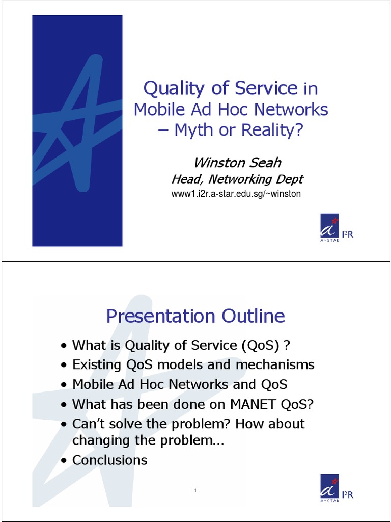 QoS Challenges in Mobile Ad Hoc Networks | PDF | Quality Of Service ...