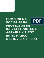 Componente Social para Proyectos de Infraestructura Agraria y Riego