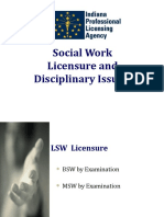 Social Work Licensure and Disciplinary Issues