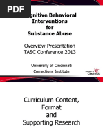 Cognitive Behavioral Interventions For Substance Abuse: Overview Presentation TASC Conference 2013