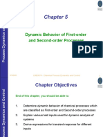 Dynamic Behavior of First-Order and Second-Order Processes: CAB3014 - Chemical Process Dynamics and Control