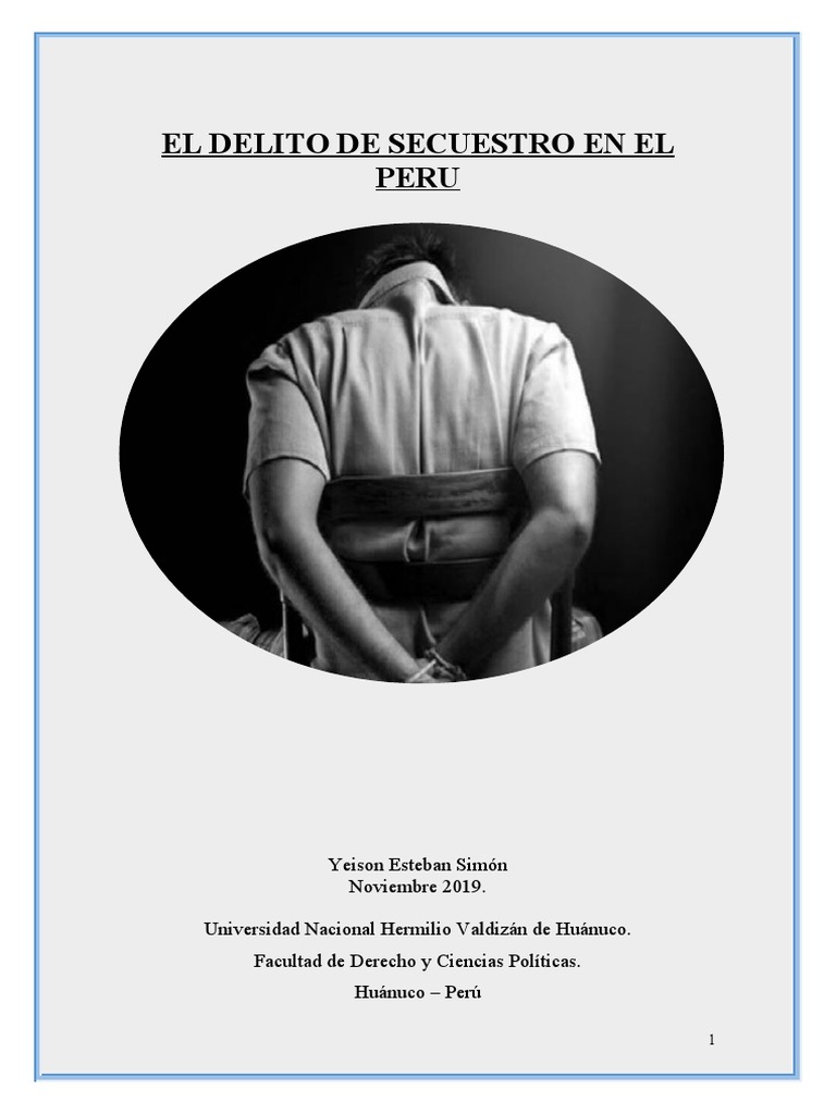 Delito de Secuestro | PDF | Secuestro | Derecho penal