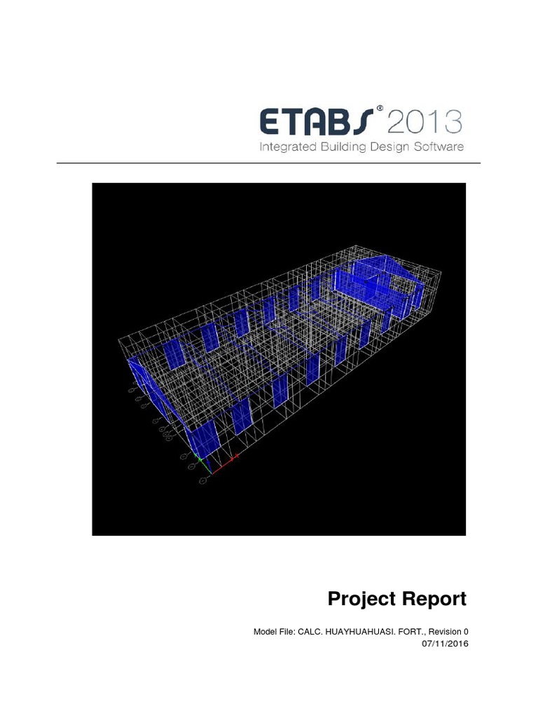 ETABS 2013 Project Structure Report | PDF | Concrete | Architectural ...