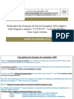 Liste Des Modules 2ème Année Retenus Pour Les Epreuves Des Examens Septembre 2020 PDF